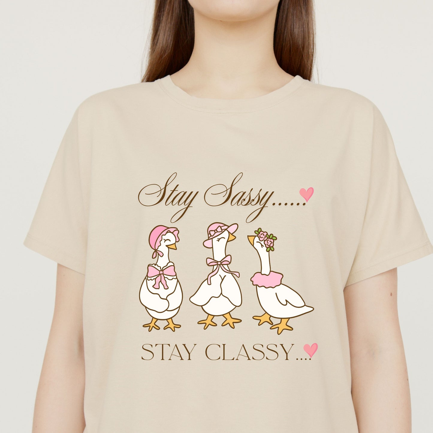 Cute Vintage Goose Graphic Unisex Tee