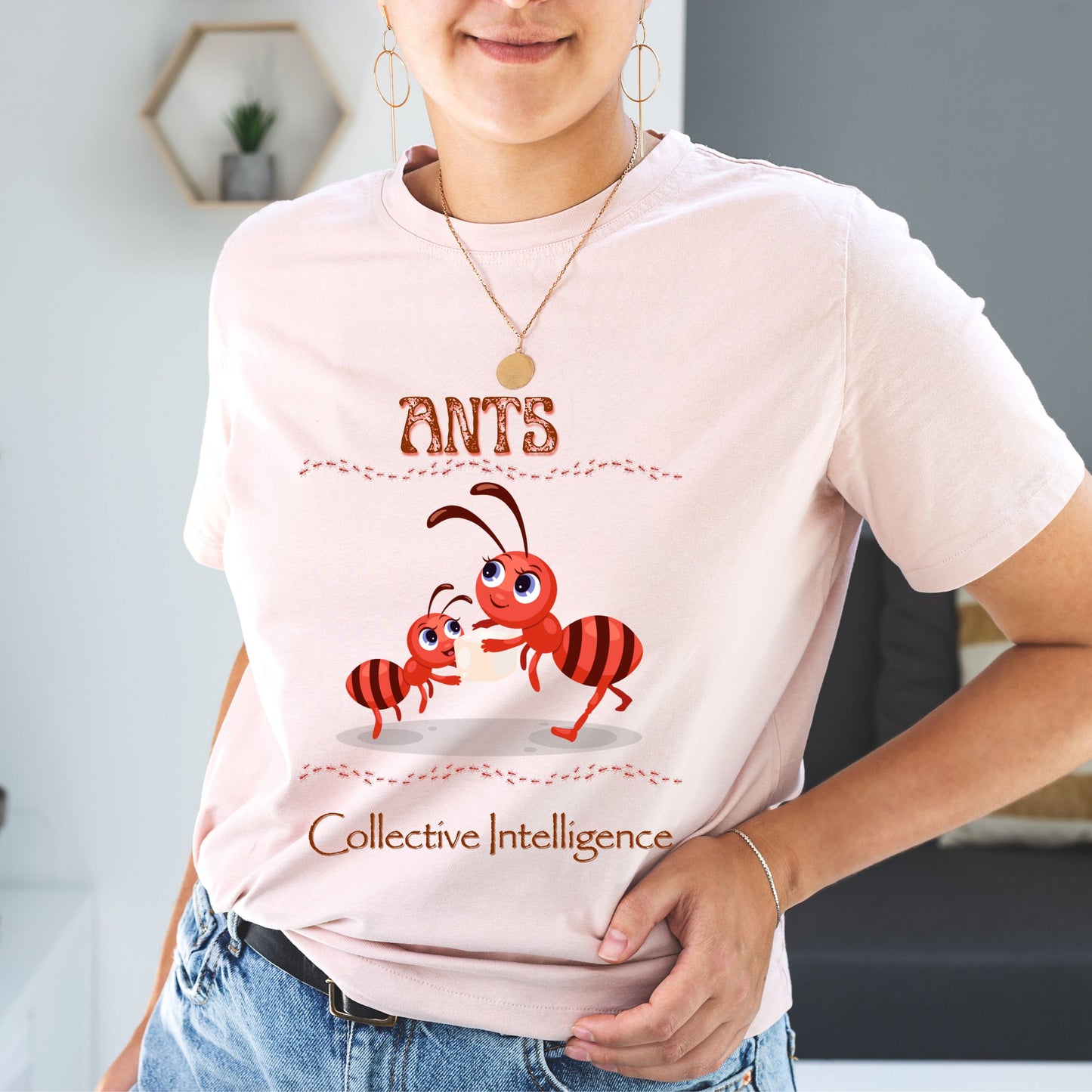 Ants Collective Intelligence T-Shirt β Cute Nature-Inspired Unisex Tee