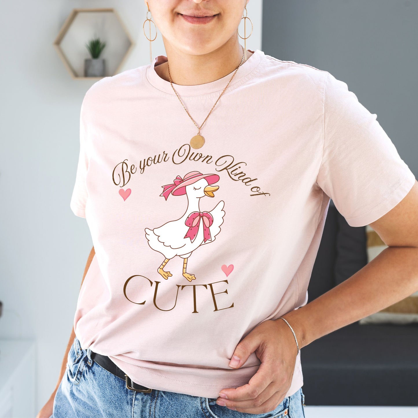 Adorable Goose Graphic Positive Quote Unisex Tee