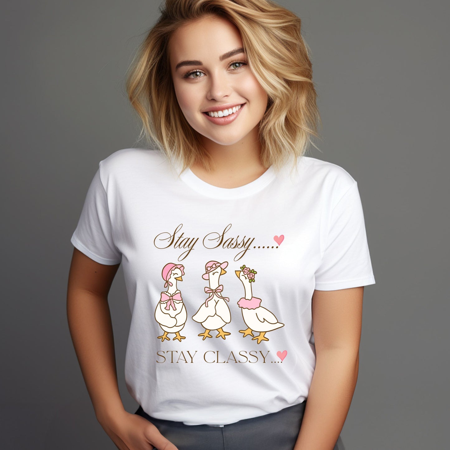 Cute Vintage Goose Graphic Unisex Tee