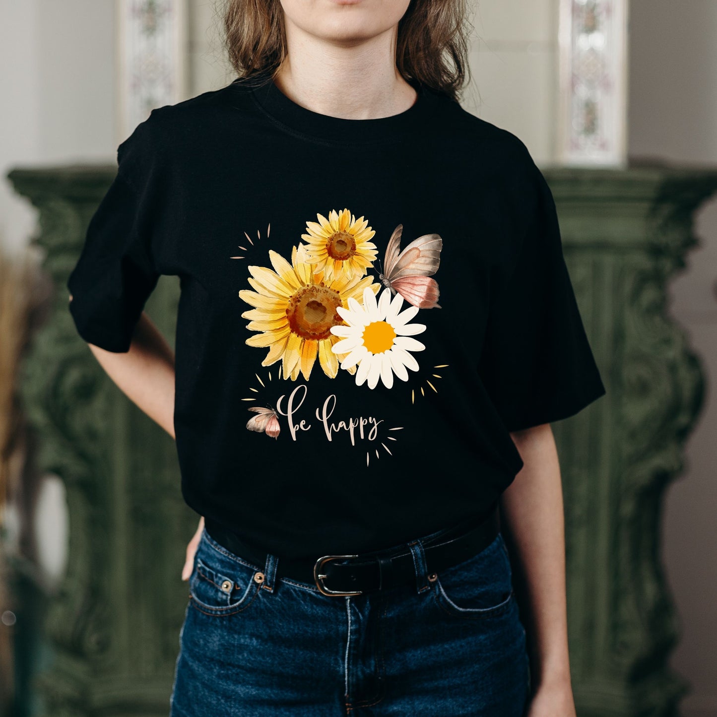 Be Happy Classic T-Shirt dark colors