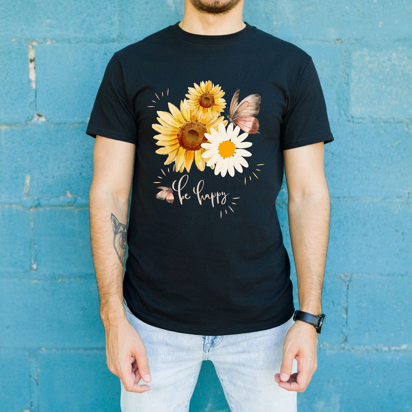 Be Happy Classic T-Shirt dark colors