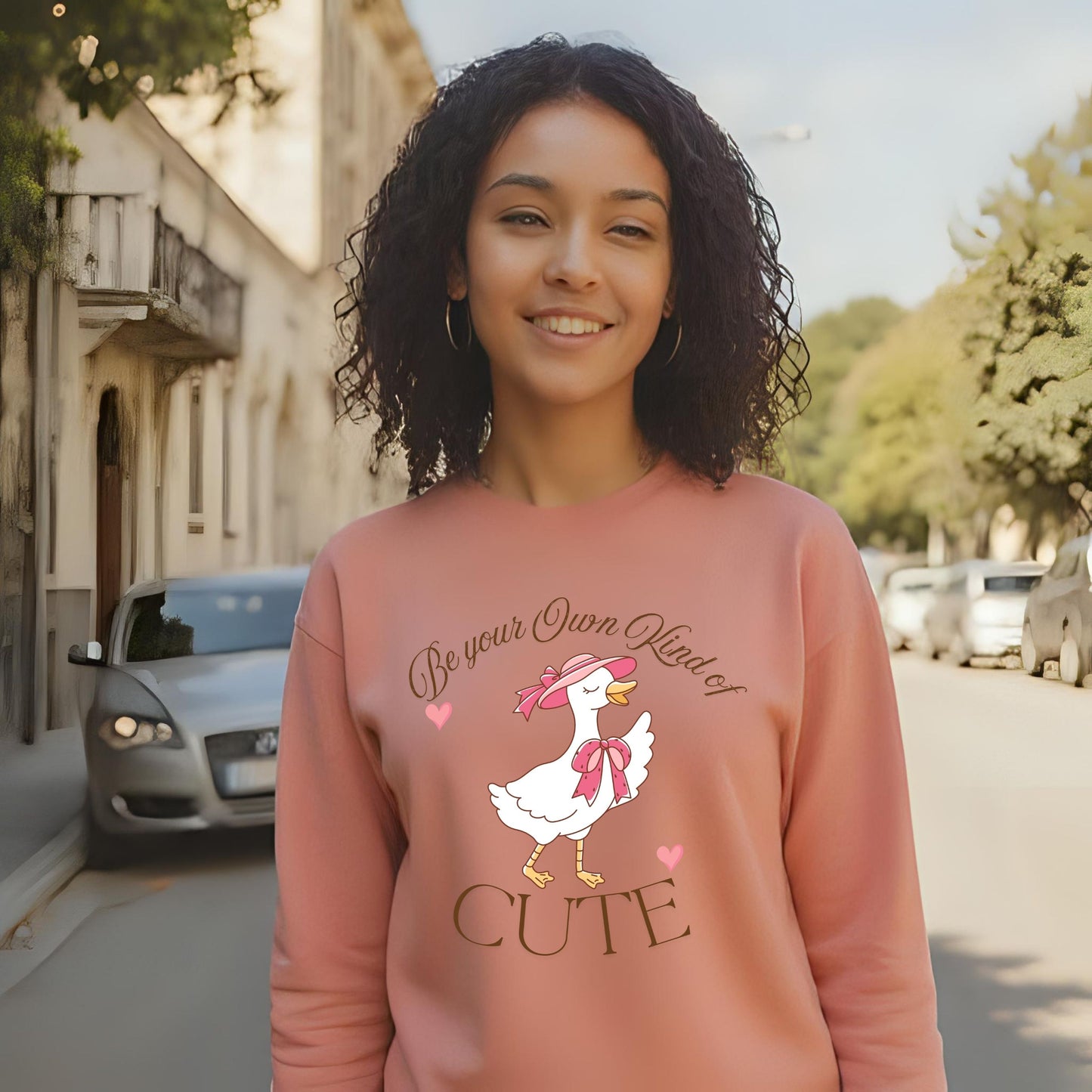 Cute Goose Sweatshirt – Adorable Vintage Aesthetic Cozy Unisex Crewneck
