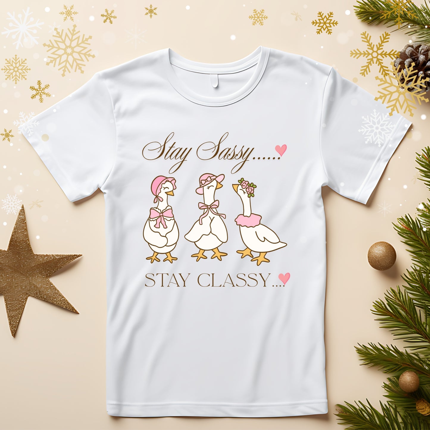 Cute Vintage Goose Graphic Unisex Tee
