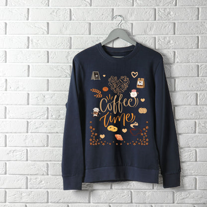 Coffee Time Sweatshirt – Cute Coffee Lover Cozy Unisex Crewneck