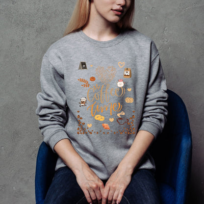 Coffee Time Sweatshirt – Cute Coffee Lover Cozy Unisex Crewneck