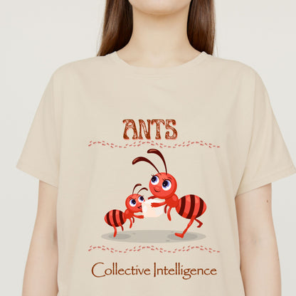 Ants Collective Intelligence T-Shirt – Cute Nature-Inspired Unisex Tee