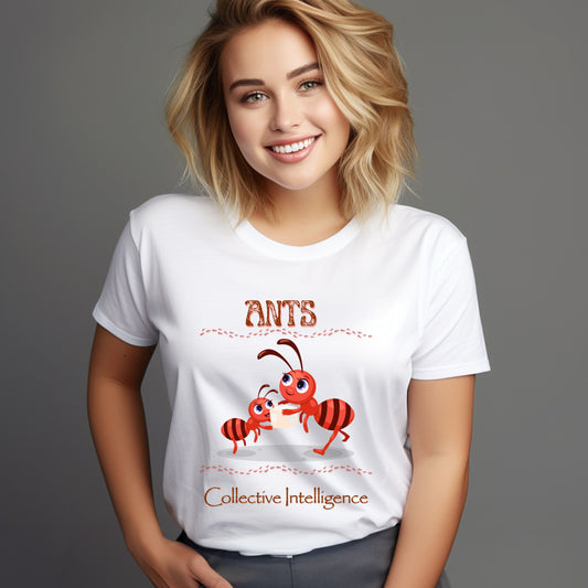 Ants Collective Intelligence T-Shirt – Cute Nature-Inspired Unisex Tee