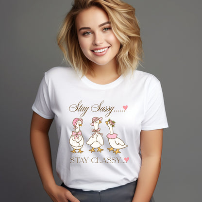 Cute Vintage Goose Graphic Unisex Tee
