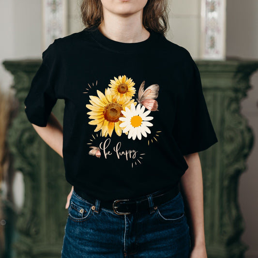 Be Happy Classic T-Shirt dark colors