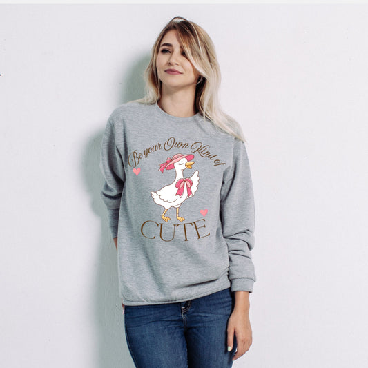Cute Goose Sweatshirt – Adorable Vintage Aesthetic Cozy Unisex Crewneck