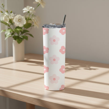 Pink Floral Tumbler Bottle